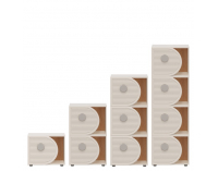 Horizontálny regál Piga 1D - kašmír / dub craft zlatý / sivá