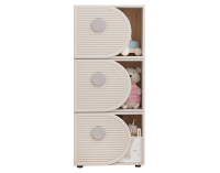 Horizontálny regál Piga 1D - kašmír / dub craft zlatý / sivá