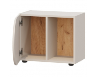 Horizontálny regál Piga 1D - kašmír / dub craft zlatý / sivá