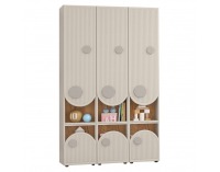 Vertikálny regál Piga 1D - kašmír / dub craft zlatý / sivá