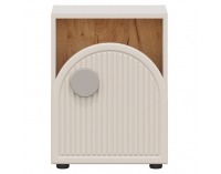 Vertikálny regál Piga 1D - kašmír / dub craft zlatý / sivá