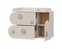 Zásuvková komoda Piga 1D2S - kašmír / dub craft zlatý / sivá