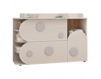 Zásuvková komoda Piga 1D2S - kašmír / dub craft zlatý / sivá