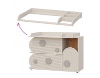 Zásuvková komoda Piga 1D2S - kašmír / dub craft zlatý / sivá