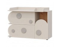 Zásuvková komoda Piga 1D2S - kašmír / dub craft zlatý / sivá