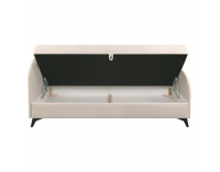 Čalúnená jednolôžková posteľ (váľanda) Pigo - béžová