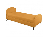 Čalúnená jednolôžková posteľ (váľanda) Pigo - horčicová