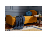 Čalúnená jednolôžková posteľ (váľanda) Pigo - horčicová