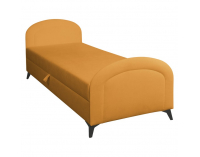 Čalúnená jednolôžková posteľ (váľanda) Pigo - horčicová