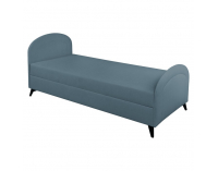 Čalúnená jednolôžková posteľ (váľanda) Pigo - modrá