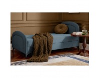 Čalúnená jednolôžková posteľ (váľanda) Pigo - modrá