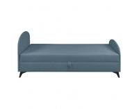 Čalúnená jednolôžková posteľ (váľanda) Pigo - modrá