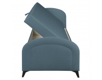 Čalúnená jednolôžková posteľ (váľanda) Pigo - modrá