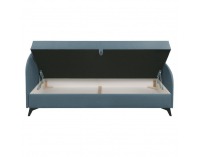 Čalúnená jednolôžková posteľ (váľanda) Pigo - modrá