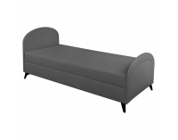 Čalúnená jednolôžková posteľ (váľanda) Pigo - sivá