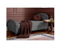 Čalúnená jednolôžková posteľ (váľanda) Pigo - sivá
