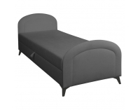 Čalúnená jednolôžková posteľ (váľanda) Pigo - sivá