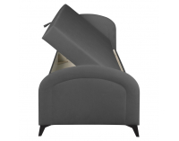 Čalúnená jednolôžková posteľ (váľanda) Pigo - sivá