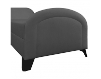 Čalúnená jednolôžková posteľ (váľanda) Pigo - sivá