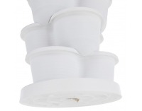 Kaskádový stohovateľný kvetináč (6 ks) Pixelt - biela