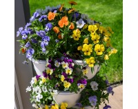 Kaskádový stohovateľný kvetináč (6 ks) Pixelt - biela