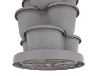 Kaskádový stohovateľný kvetináč (6 ks) Pixelt - sivá