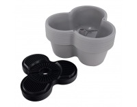 Kaskádový stohovateľný kvetináč (6 ks) Pixelt - sivá