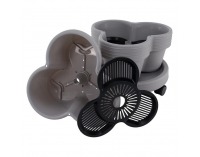 Kaskádový stohovateľný kvetináč (6 ks) Pixelt - sivá