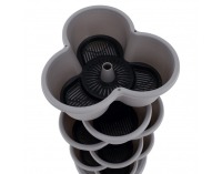 Kaskádový stohovateľný kvetináč (6 ks) Pixelt - sivá