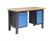 Pracovný stôl PL02L/P2P10 - grafit / modrá