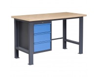 Pracovný stôl PL02L/P8 - grafit / modrá