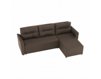 Rohová sedačka s rozkladom a úložným priestorom Play L/P - hnedá