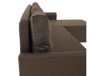 Rohová sedačka s rozkladom a úložným priestorom Play L/P - hnedá