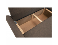 Rohová sedačka s rozkladom a úložným priestorom Play L/P - hnedá