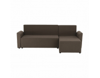 Rohová sedačka s rozkladom a úložným priestorom Play L/P - hnedá