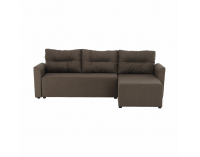 Rohová sedačka s rozkladom a úložným priestorom Play L/P - hnedá