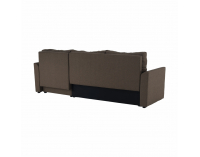 Rohová sedačka s rozkladom a úložným priestorom Play L/P - hnedá