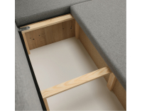 Rohová sedačka s rozkladom a úložným priestorom Play L/P - sivá