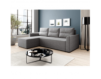 Rohová sedačka s rozkladom a úložným priestorom Play L/P - sivá