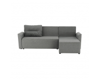 Rohová sedačka s rozkladom a úložným priestorom Play L/P - sivá