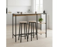 Barový set Pohos 1+2 - dub / čierna