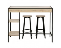 Barový set Pohos 1+2 - dub / čierna