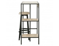 Barový set Pohos 1+2 - dub / čierna