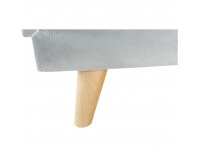 Rozkladacia pohovka s úložným priestorom Ariana - svetlosivá / ružová / tmavomodrá