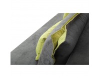 Rozkladacia pohovka s úložným priestorom Tabir - sivá / zelená