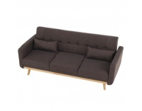 Rozkladacia pohovka Arkadia - hnedá / prírodná