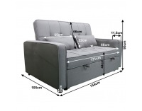 Rozkladacia pohovka Frenka Big Bed - sivá