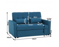 Rozkladacia pohovka Frenka Big Bed - tyrkysová