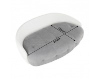 Pohovka Vildan - sivá / biela / tyrkysová