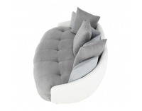 Pohovka Vildan - sivá / biela